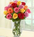 18 Valentine's Roses - With Vase