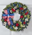 Red, White And Beautiful Wreath
