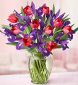Lots Of Love Tulip & Iris + Free Upgraded Vase